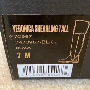 Frye Veronica Shearling Tall Black Boot